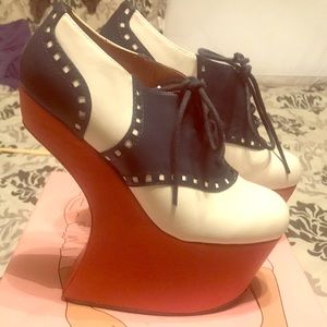 Jeffrey Campbell Lindy Hop In Navy/White